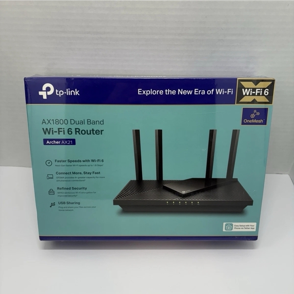 TP-Link Archer AX1800 Wi-Fi 6 Router - Black